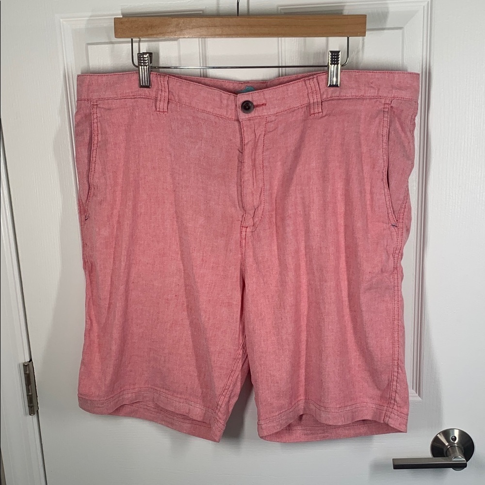 Tommy Bahama pink linen cotton blend casual shorts size 40